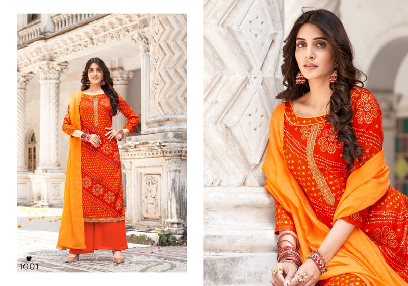 Sweety Fashion Lashkara Jam Silk Foil Print Embroidered Work Salwar Kameez