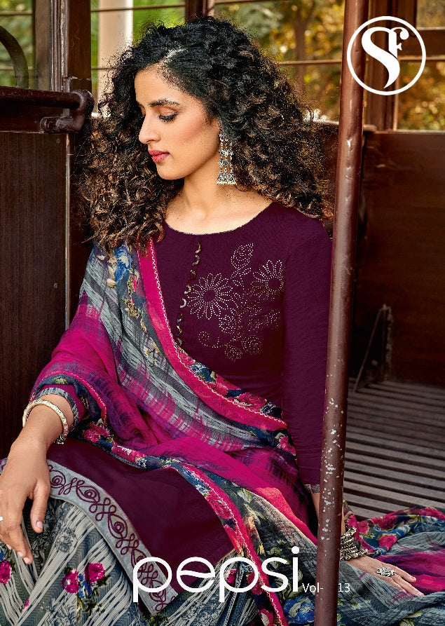 Sweety Fashion Pepsi Vol 13 Pure Rayon Casual Wear Salwar Suit