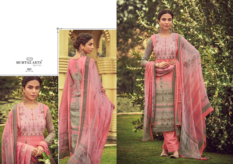 Mumtaz Arts Taabir NX Jam Satin Embroidered Party Wear Karachi Salwar Suits