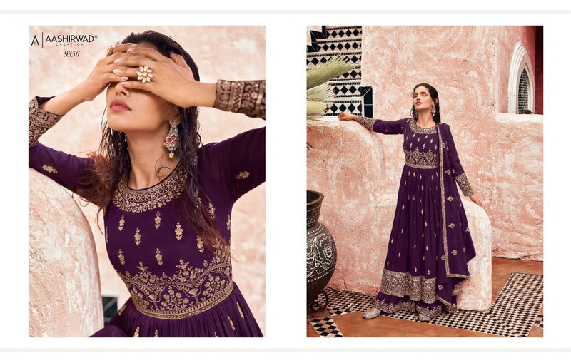 Aashirwad Creation Taashi Georgette With Elegant Work Stylish Designer Attractive Look Kurti