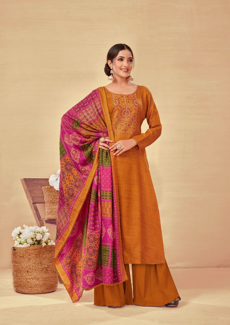 Roli Moli Tanvi Pashmina With Fancy Printed Work Stylish Designer Casual Look Salwar Kameez