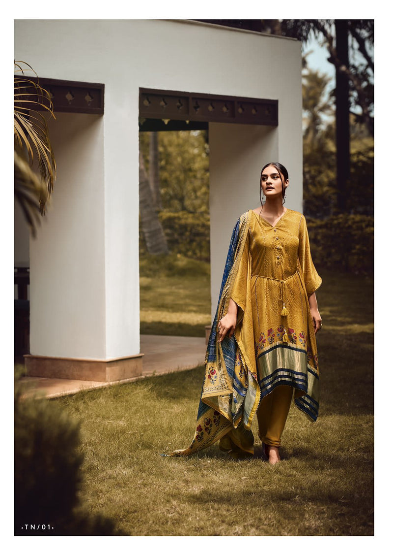 Varsha Dno 01 To 04 Silk With Printed Stylish Designer Party Wear Salwar Kameez
