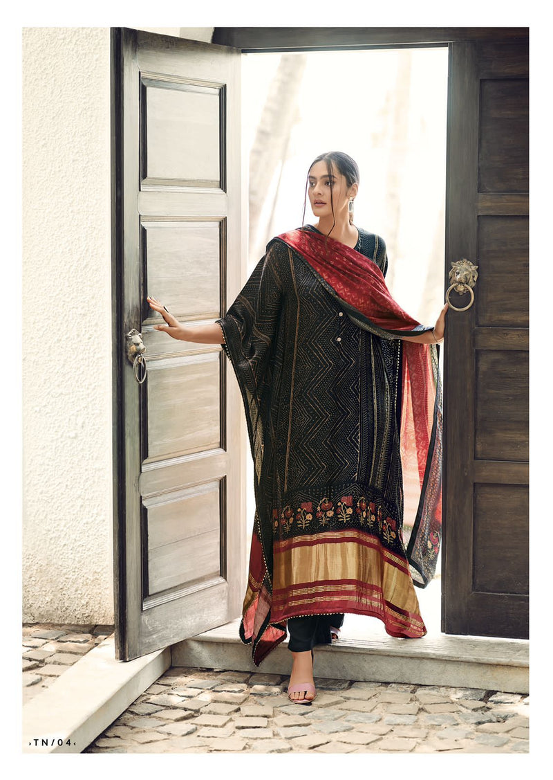 Varsha Dno 01 To 04 Silk With Printed Stylish Designer Party Wear Salwar Kameez