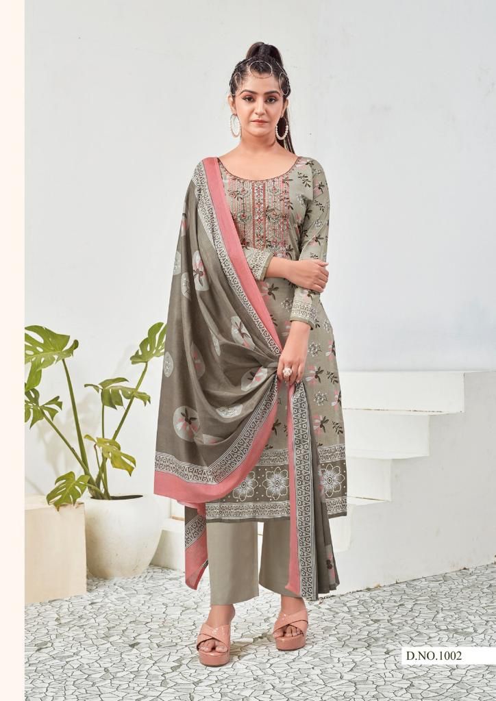 Yashika Tapsii Pure Cotton With Beautiful Heavy Printed Work Stylish Designer Casual Wear Salwar Kameez