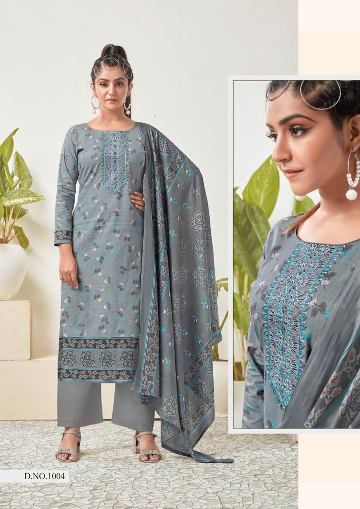 Yashika Tapsii Pure Cotton With Beautiful Heavy Printed Work Stylish Designer Casual Wear Salwar Kameez