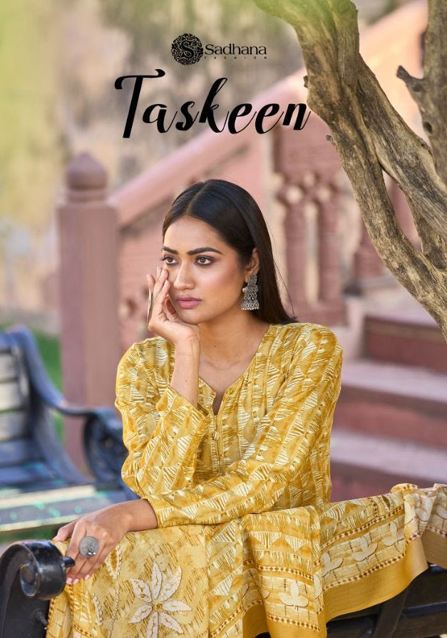 Sadhana Fashion Taskeen Pashmina With Heavy Printed & Embroidery Work Stylish Designer Festive Wear Salwar Kameez