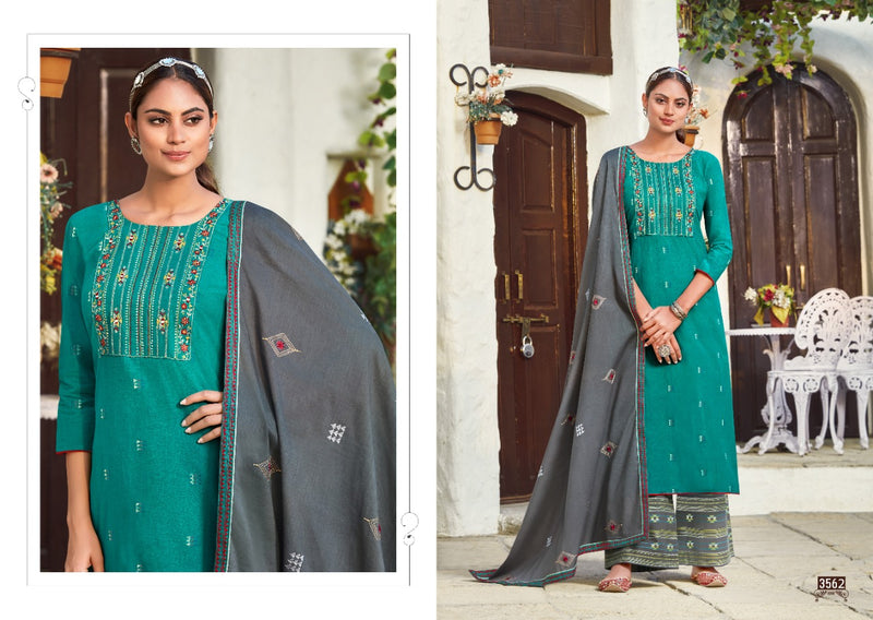 Rangoon Tasveer Cotton Embroidered Designer Party Wear Kurtis With Bottom & Dupatta