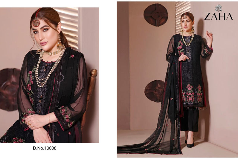 Zaha Tawakkal NX Georgette Heavy Embroidered Pakistani Style Wedding Wear Salwar Suits