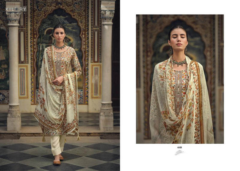 Kilory Trendz Tesoro Lawn Cotton Fancy Embroidery Work Printed Designer Salwar Kameez