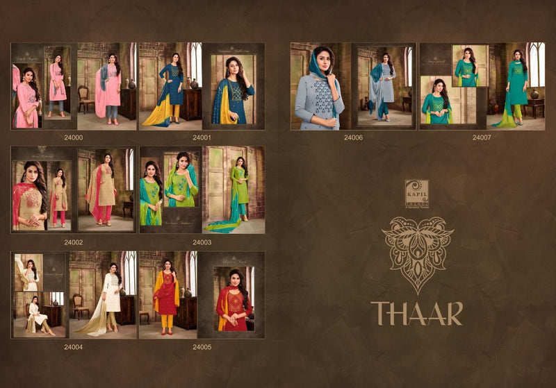Kapil Trendz Thar Rayon Designer Stylish Festive Wear Kurtis With Bottom & Dupatta