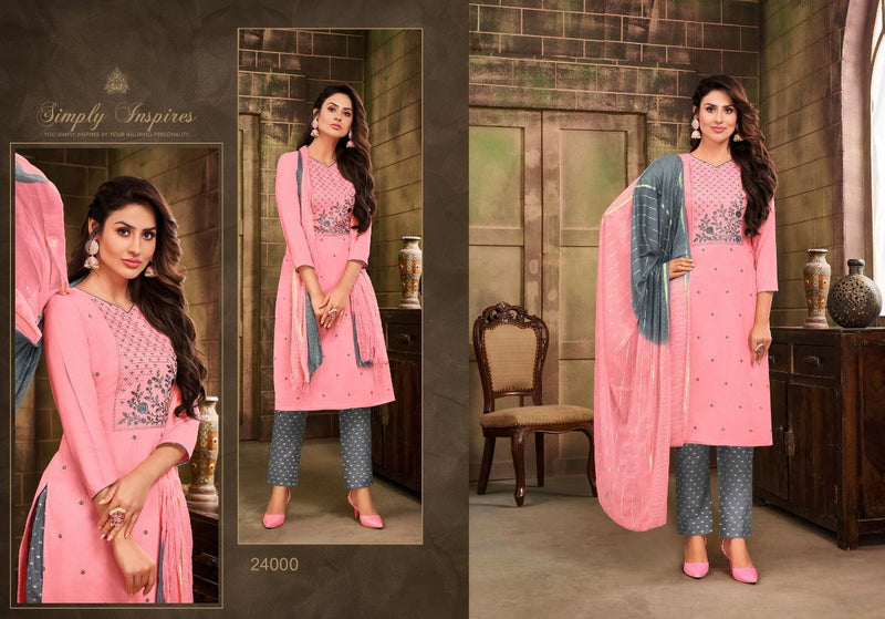 Kapil Trendz Thar Rayon Designer Stylish Festive Wear Kurtis With Bottom & Dupatta