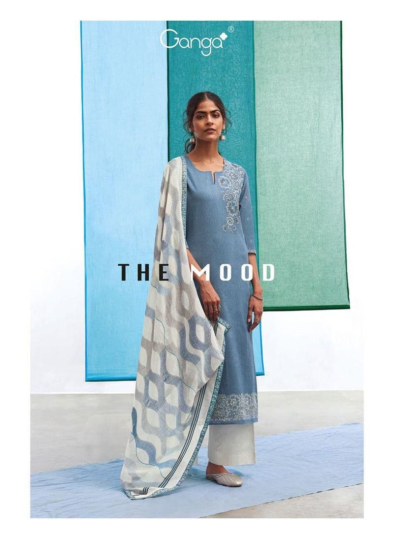 Ganga The Mood C 1044 To 1049 Premium Cotton With Hand Work Stylish Designer Casual Wear Salwar Suit