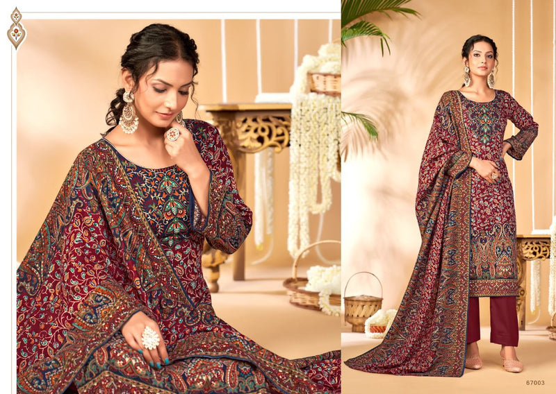 Skt Suit Tiara Pashmina With Beautiful Print Work Stylish Designer Festive Wear Fancy Salwar Suit