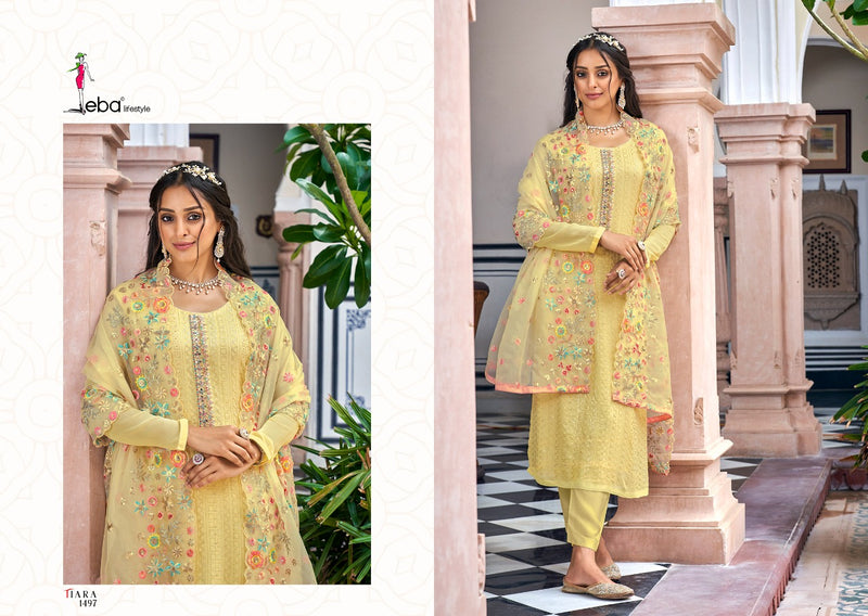 Eba LIfestyle Tiara Georgette   With Fancy Embroidery Work Stylish Designer Salwar Kameez
