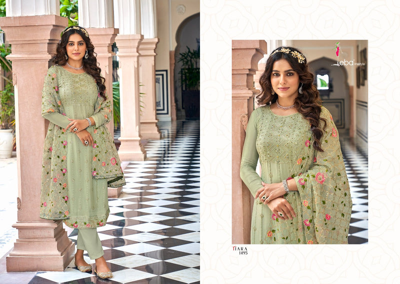 Eba LIfestyle Tiara Georgette   With Fancy Embroidery Work Stylish Designer Salwar Kameez