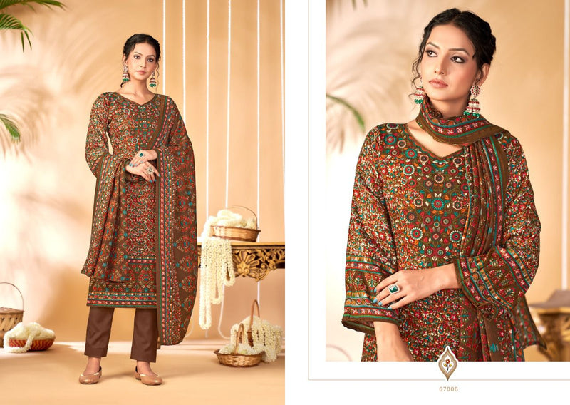 Skt Suit Tiara Pashmina With Beautiful Print Work Stylish Designer Festive Wear Fancy Salwar Suit