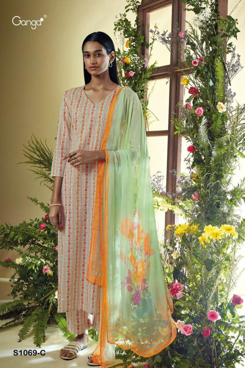 Ganga Timila 1069 Premium Cotton Fancy Designer Printed Party Wear Salwar Suits