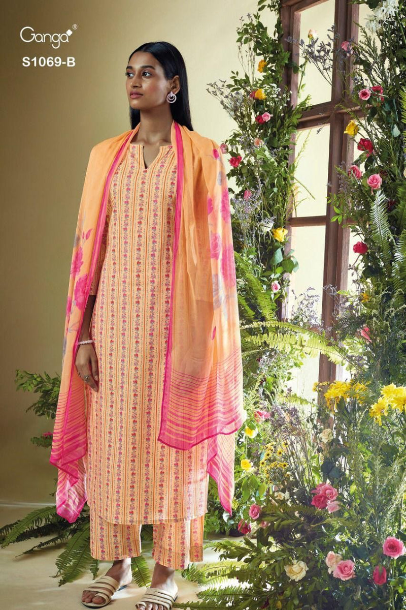 Ganga Timila 1069 Premium Cotton Fancy Designer Printed Party Wear Salwar Suits