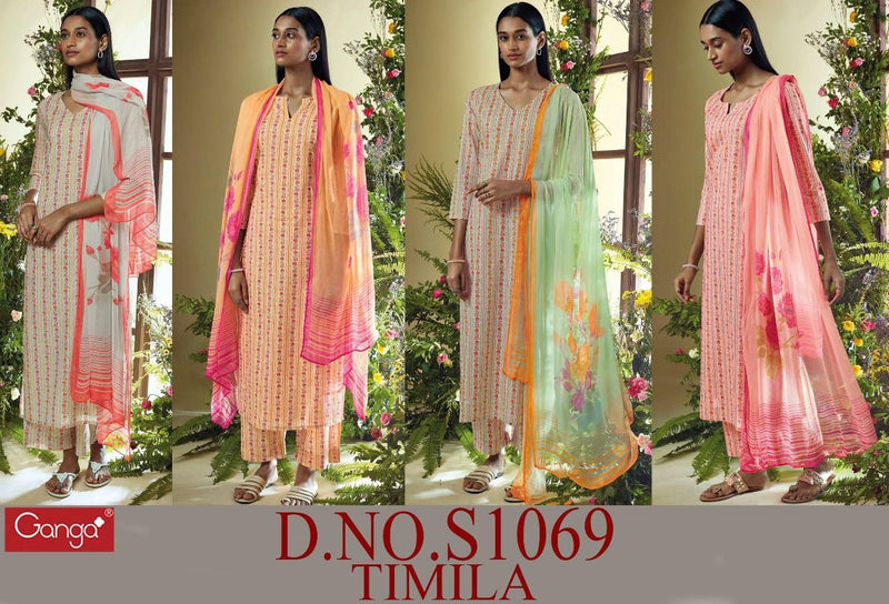 Ganga Timila 1069 Premium Cotton Fancy Designer Printed Party Wear Salwar Suits
