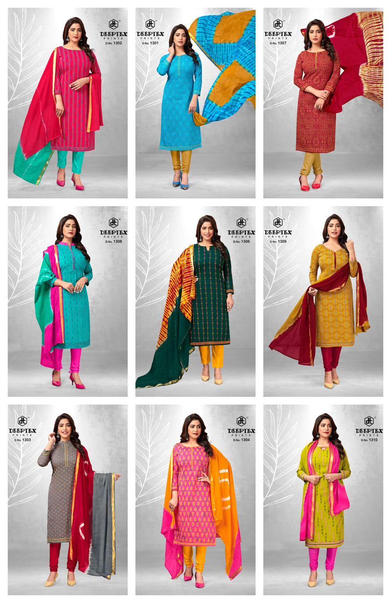 Deeptex Prints Tradition Vol 13 Cotton Printed Festive Wear Salwar Suits