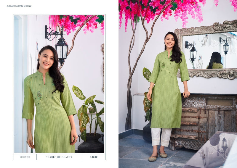 Kalaroop Kajree Fashion Treat Rayon Fancy Embroidered Casual Wear Kurtis
