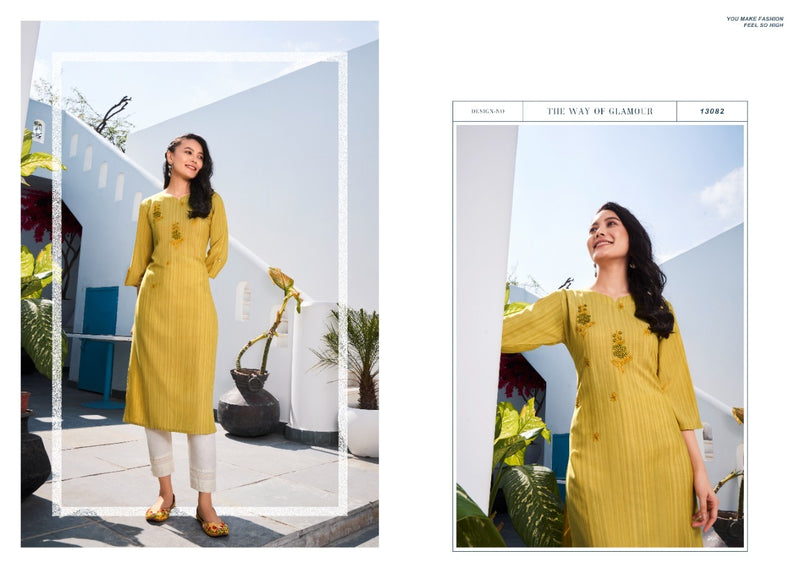 Kalaroop Kajree Fashion Treat Rayon Fancy Embroidered Casual Wear Kurtis