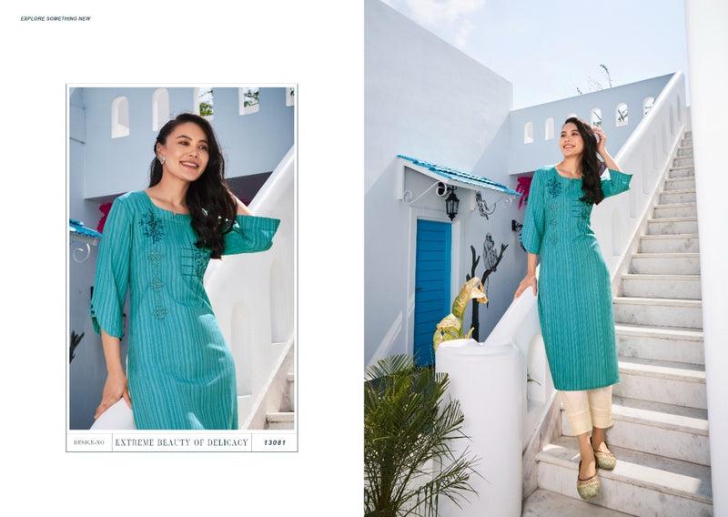 Kalaroop Kajree Fashion Treat Rayon Fancy Embroidered Casual Wear Kurtis