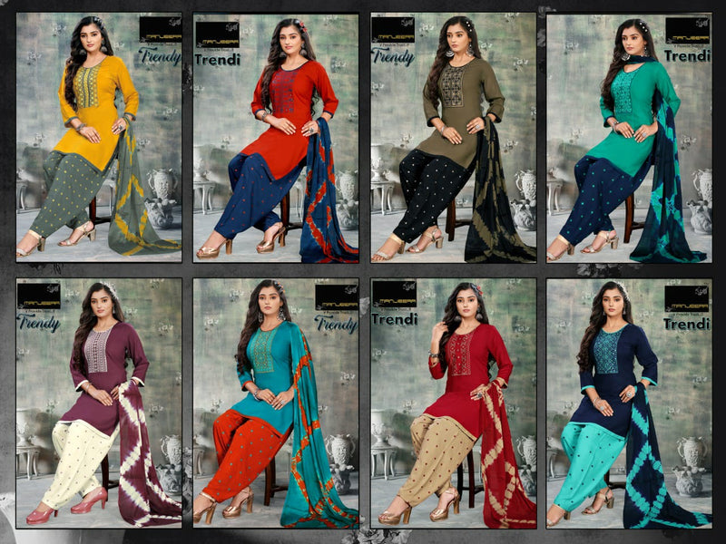 Manjree Fashion Trendy Rayon Party Wear Patiyala Style Ready Made  Salwar Kameez