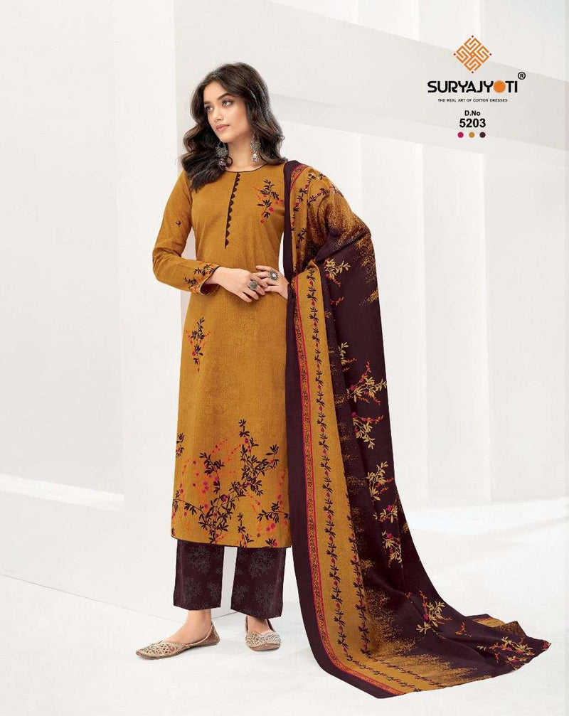 Surya Jyoti Trendy Cottons Vol 52 Cotton Printed Festive Wear Salwar Kameez