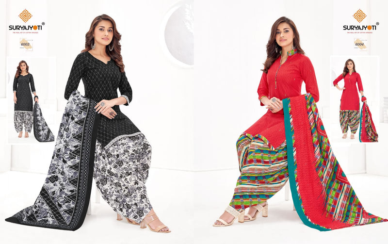 Suryajyoti Trendy Patiala Vol 6 Cotton Printed Festive Wear Salwar Kameez
