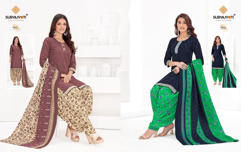 Suryajyoti Trendy Patiala Vol 6 Cotton Printed Festive Wear Salwar Kameez