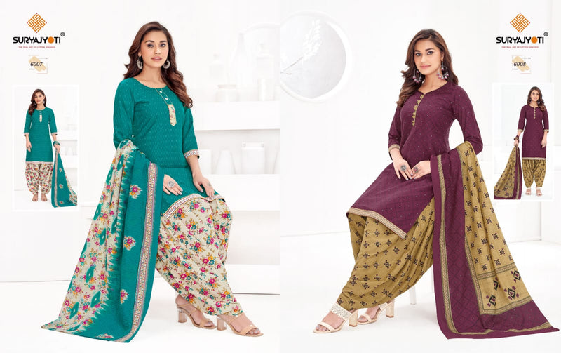 Suryajyoti Trendy Patiala Vol 6 Cotton Printed Festive Wear Salwar Kameez