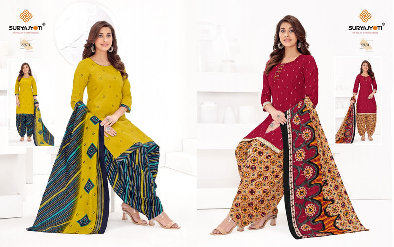 Suryajyoti Trendy Patiala Vol 6 Cotton Printed Festive Wear Salwar Kameez