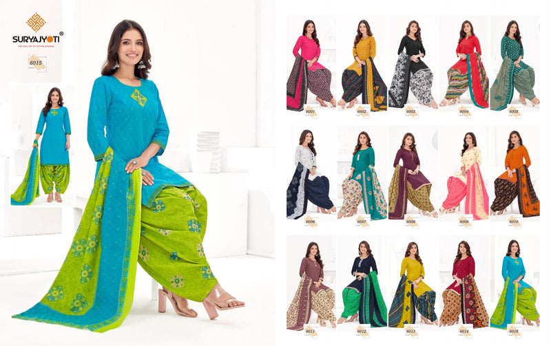 Suryajyoti Trendy Patiala Vol 6 Cotton Printed Festive Wear Salwar Kameez