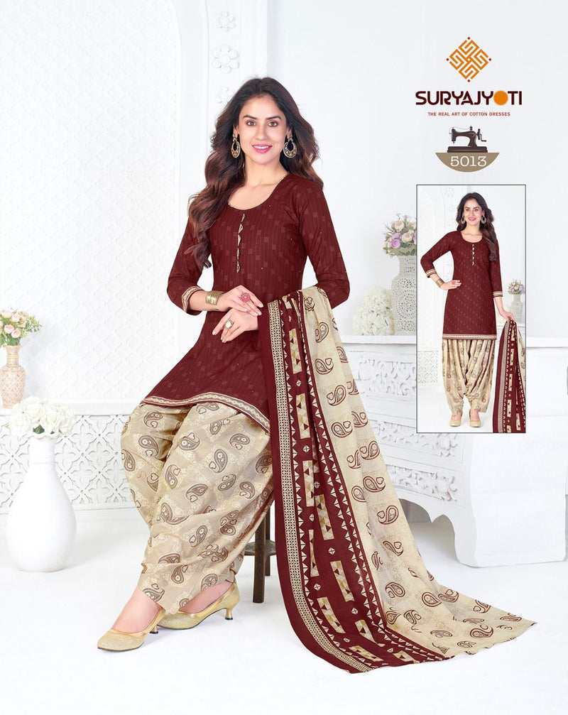 Suryajyoti Trendy Patiyala Vol 5 Cotton Festive Wear Salwar Suits