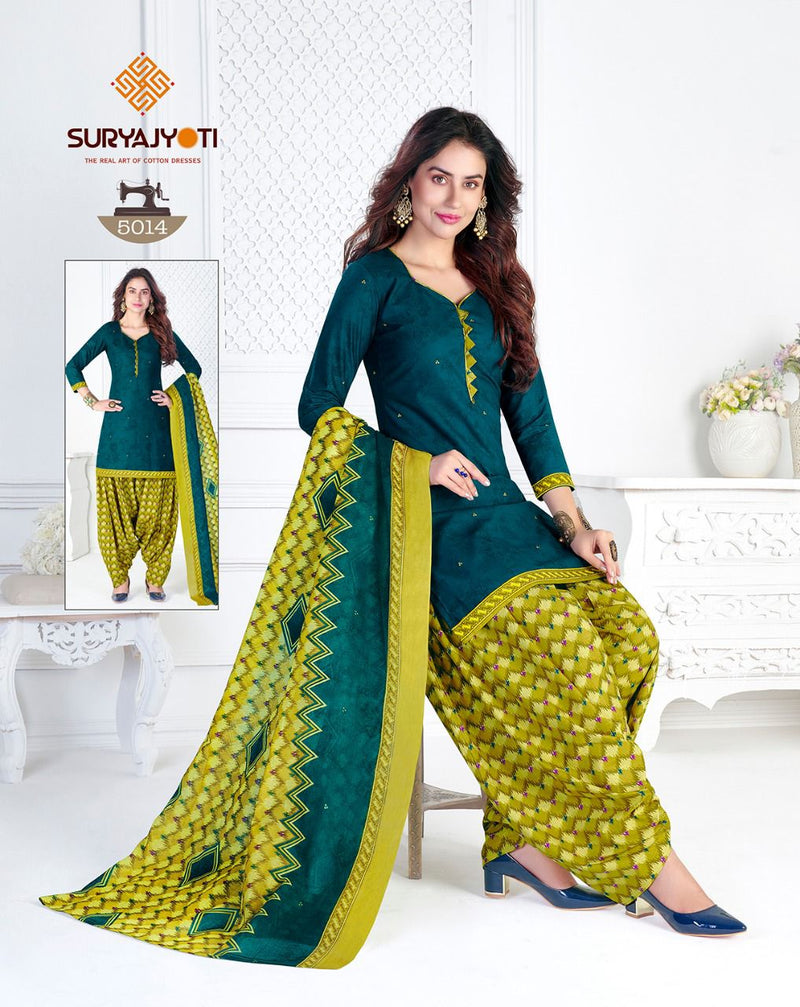 Suryajyoti Trendy Patiyala Vol 5 Cotton Festive Wear Salwar Suits