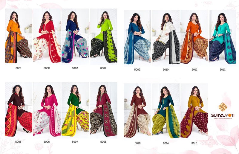 Suryajyoti Trendy Patiyala Vol 5 Cotton Festive Wear Salwar Suits