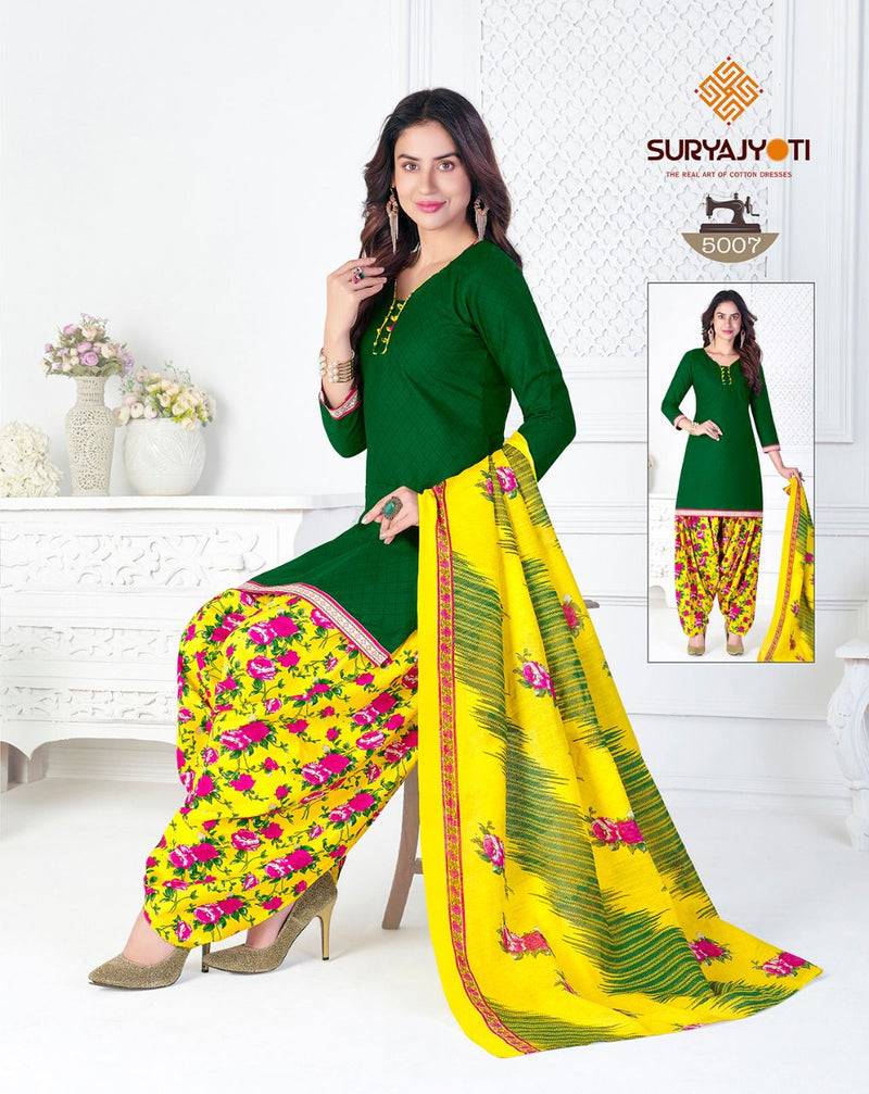 Suryajyoti Trendy Patiyala Vol 5 Cotton Festive Wear Salwar Suits