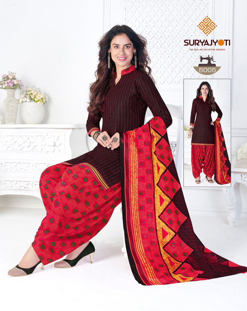 Suryajyoti Trendy Patiyala Vol 5 Cotton Festive Wear Salwar Suits