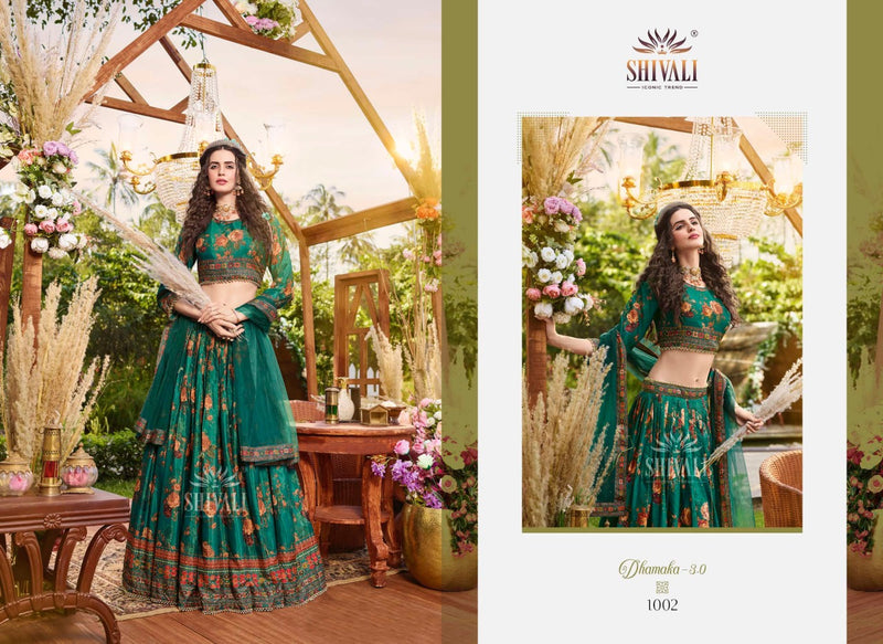 Shivali Triple Dhamaka 3.0 Crepe With Fancy Work Stylish Designer Wedding Look Lehenga