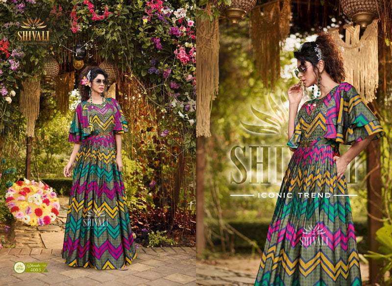 Shivali Triple Dhamaka 4.0 Fancy With Printed Work Stylish Designer Party Wear Fancy kurti