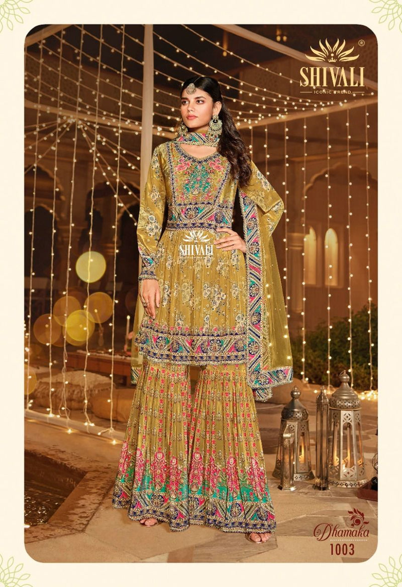 Shivali Triple Dhamaka Crepe With Beautiful Heavy Embroidery Work Stylish Designer Festive Wear Kurti
