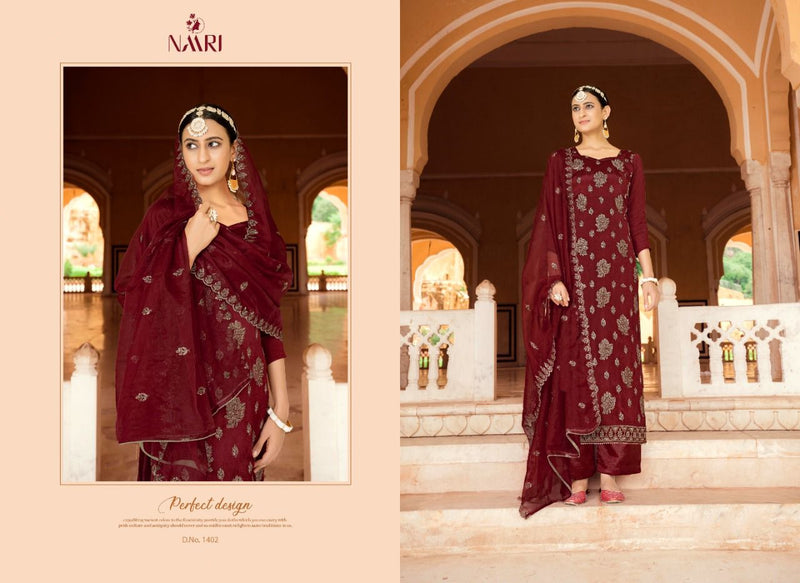 Naari Trisha Urban Silk With Fancy Embroidery Work Stylish Designer Festive Wear Salwar Kameez