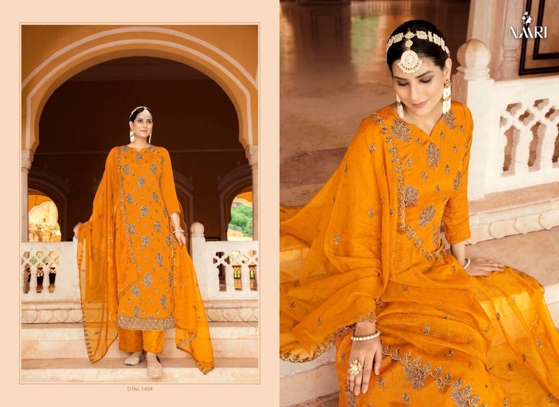 Naari Trisha Urban Silk With Fancy Embroidery Work Stylish Designer Festive Wear Salwar Kameez