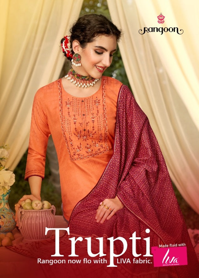 Rangoon Trupti Lining Cotton Embroidered Designer Party Wear Ready Made Salwar Suits