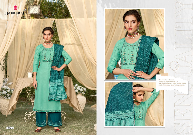 Rangoon Trupti Lining Cotton Embroidered Designer Party Wear Ready Made Salwar Suits