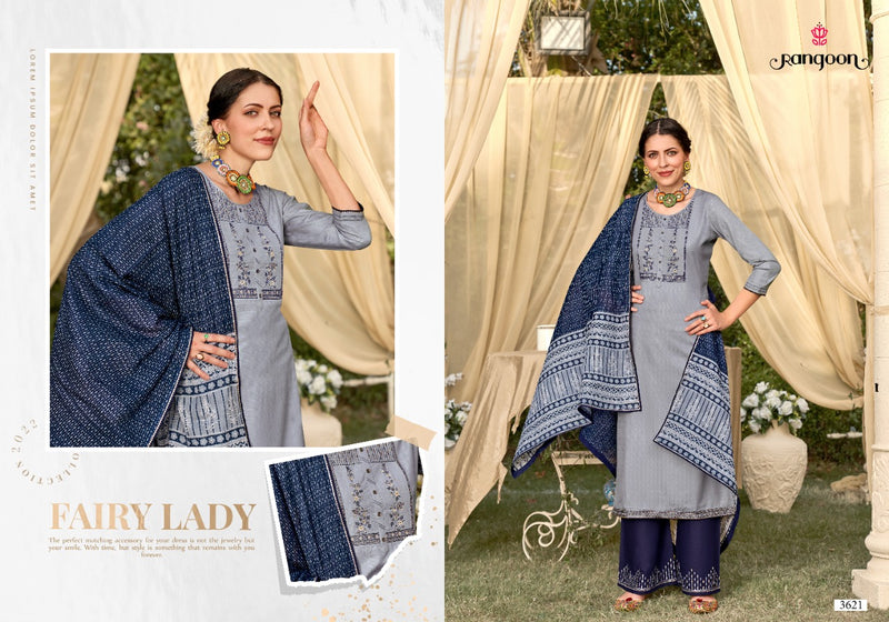 Rangoon Trupti Lining Cotton Embroidered Designer Party Wear Ready Made Salwar Suits