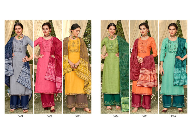 Rangoon Trupti Lining Cotton Embroidered Designer Party Wear Ready Made Salwar Suits