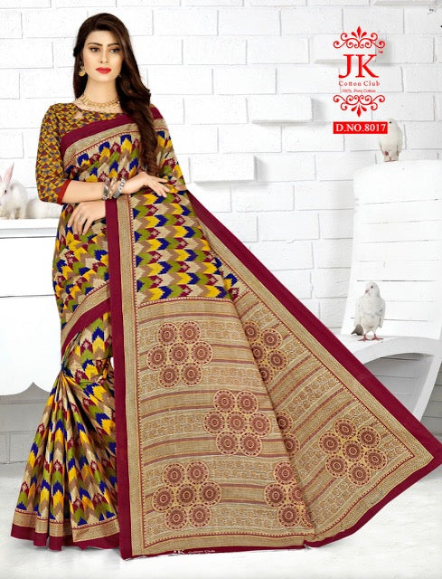 JK Cotton Club Tulsi Vol 8 Cotton Fancy Printed Sarees