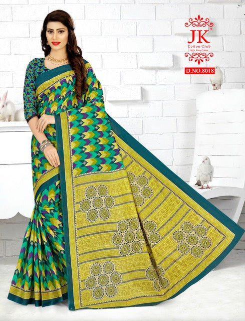 JK Cotton Club Tulsi Vol 8 Cotton Fancy Printed Sarees
